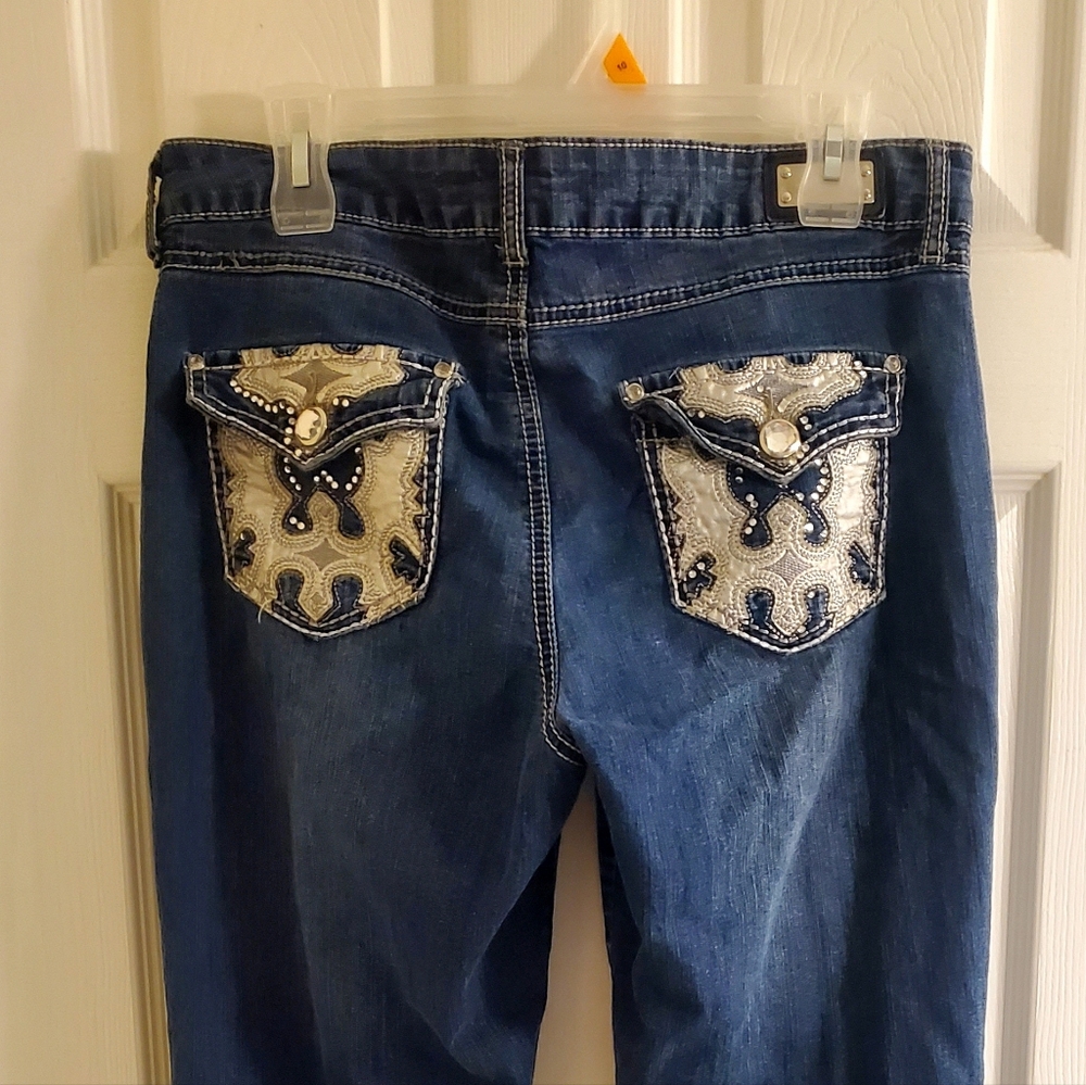 One 5 One Women's Straight Leg Blue Jeans